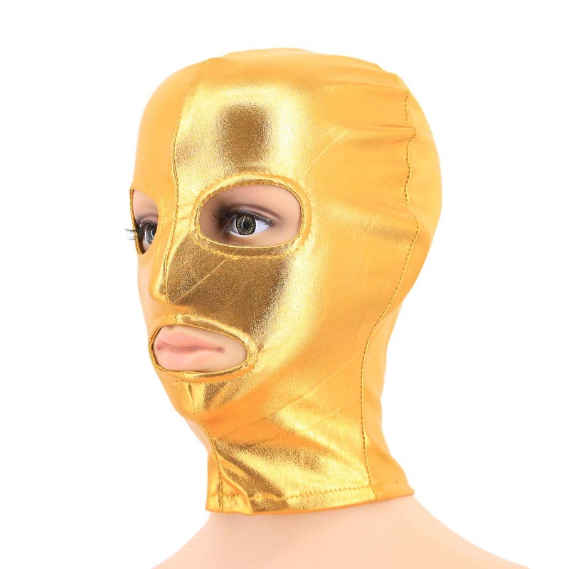Vimoisa Metallic Cycling Face Neck Mask Hat Ultra Balaclava Hood(Gold) - Image 3